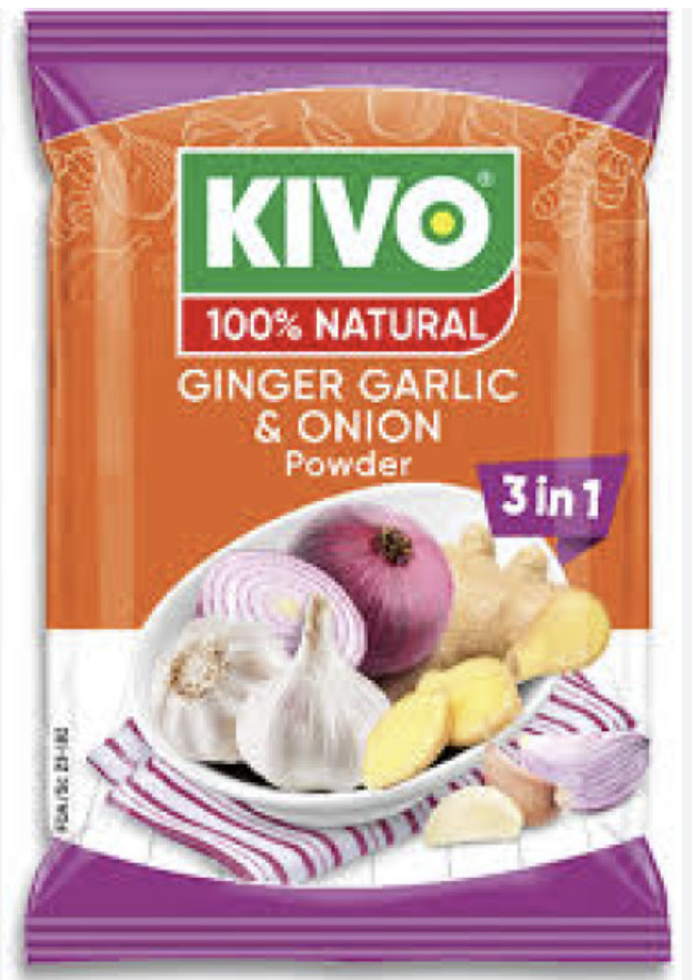 Kivo Ginger, Garlic & Onion Powder 25g X 10