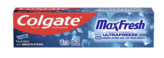 Colgate Max Fresh Toothpaste with Mini Breath Strips - Cool Mint - 125g