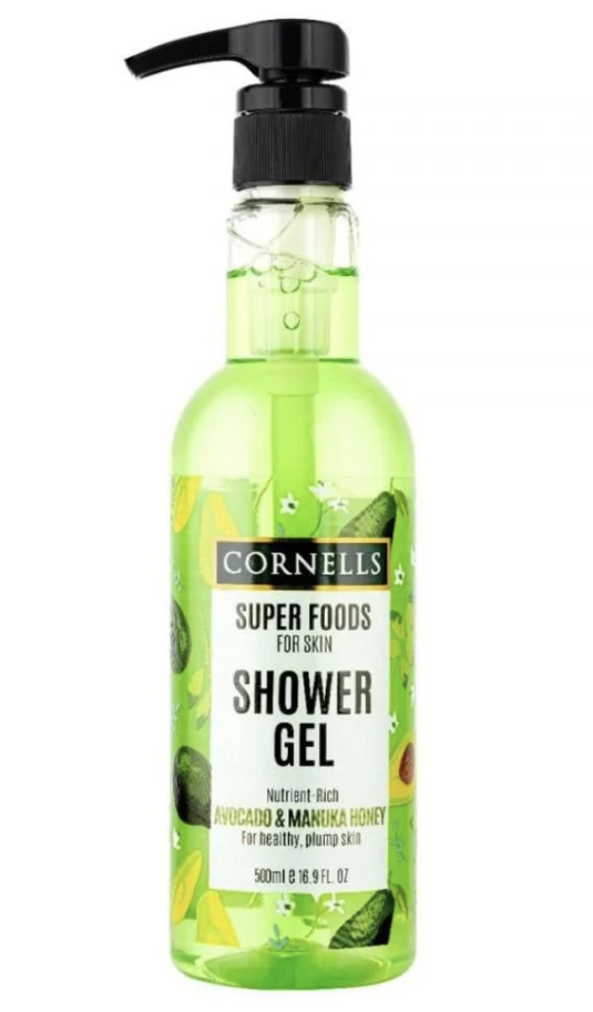 Cornells Superfoods Avocado and Manuka Honey Shower Gel, 1000ml