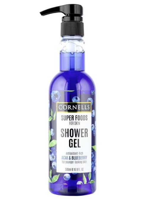 Super Foods For Skin Shower Gel Antioxidant Rich Acai And Blueberry For Younger Looking Skin 1000ml