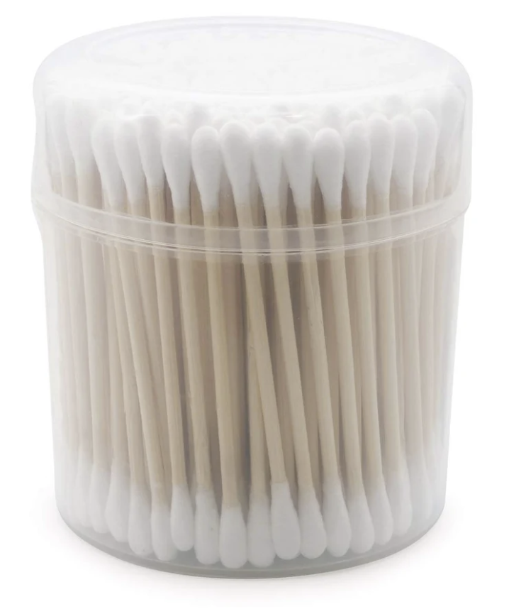 Wooden Cotton Swabs (600 Count) - Biodegradable Cotton Buds, Dual Cotton Tipped Eco Friendly, Made with 100% Wood Great for Makeup, Ears, Cleaning